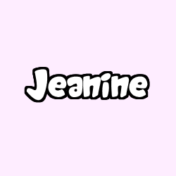 Coloriage pr&eacute;nom Jeanine