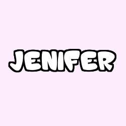 Coloriage prénom JENIFER