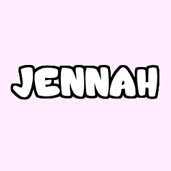 Coloriage prénom JENNAH