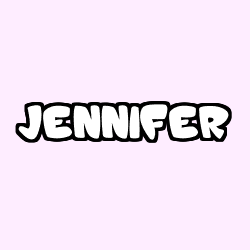 Coloriage pr&eacute;nom JENNIFER