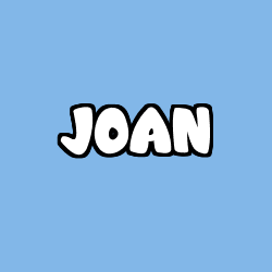 Coloriage prénom JOAN
