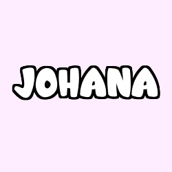 Coloriage prénom JOHANA