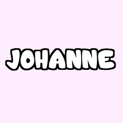 Coloriage prénom JOHANNE