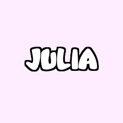 Coloriage prénom JULIA