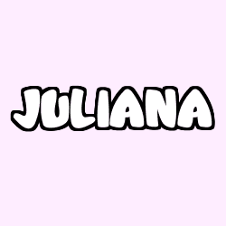 Coloriage prénom JULIANA