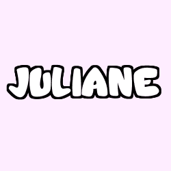 Coloriage prénom JULIANE