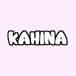 Coloriage prénom KAHINA
