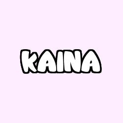 Coloriage prénom KAINA