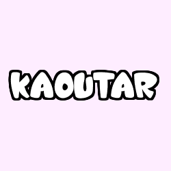 Coloriage prénom KAOUTAR