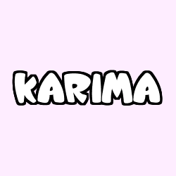 Coloriage pr&eacute;nom KARIMA