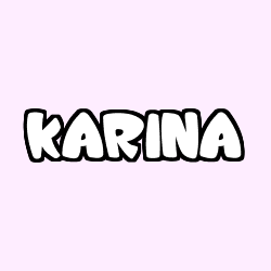 Coloriage pr&eacute;nom KARINA