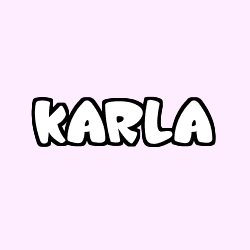 Coloriage prénom KARLA