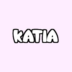 Coloriage prénom KATIA