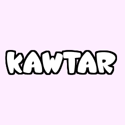 Coloriage prénom KAWTAR