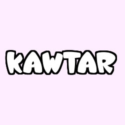 Coloriage pr&eacute;nom KAWTAR