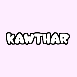 Coloriage prénom KAWTHAR
