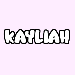 Coloriage prénom KAYLIAH