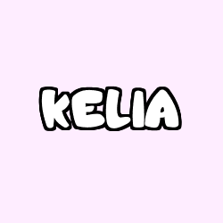 Coloriage pr&eacute;nom KELIA