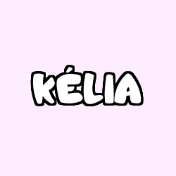 Coloriage pr&eacute;nom K&Eacute;LIA