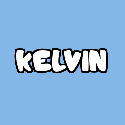 Coloriage pr&eacute;nom KELVIN