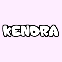 Coloriage prénom KENDRA