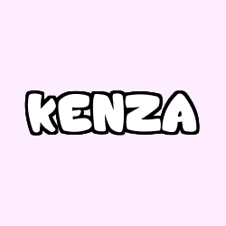 Coloriage prénom KENZA
