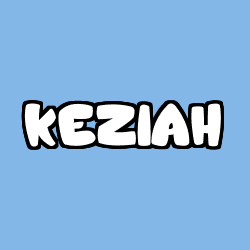 Coloriage prénom KEZIAH