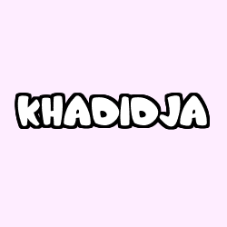 Coloriage prénom KHADIDJA
