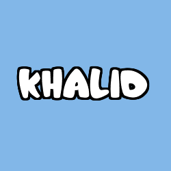 Coloriage prénom KHALID