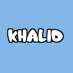 Coloriage pr&eacute;nom KHALID