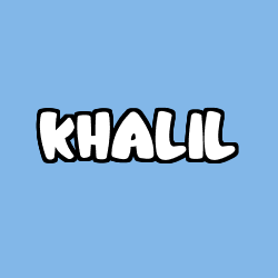 Coloriage prénom KHALIL