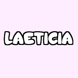 Coloriage pr&eacute;nom LAETICIA