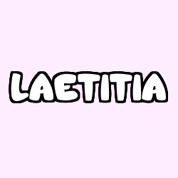Coloriage pr&eacute;nom LAETITIA