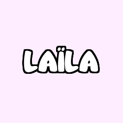 Coloriage pr&eacute;nom LA&Iuml;LA