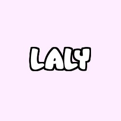 Coloriage pr&eacute;nom LALY