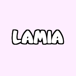 Coloriage pr&eacute;nom LAMIA