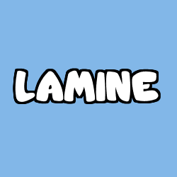 Coloriage prénom LAMINE