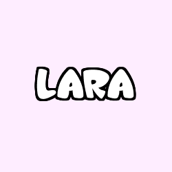 Coloriage prénom LARA