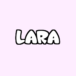 Coloriage pr&eacute;nom LARA