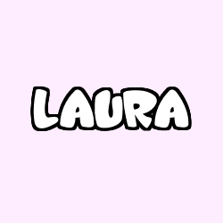 Coloriage prénom LAURA