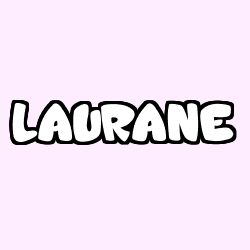 Coloriage prénom LAURANE