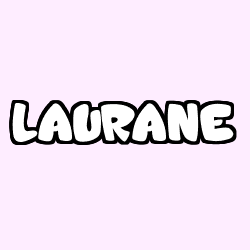 Coloriage pr&eacute;nom LAURANE