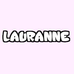 Coloriage prénom LAURANNE