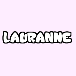 Coloriage pr&eacute;nom LAURANNE