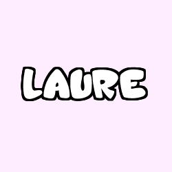 Coloriage pr&eacute;nom LAURE