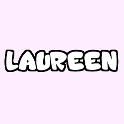 Coloriage pr&eacute;nom LAUREEN