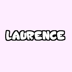 Coloriage pr&eacute;nom LAURENCE