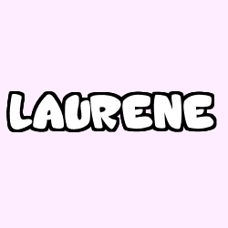 Coloriage pr&eacute;nom LAURENE