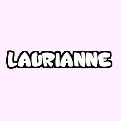 Coloriage pr&eacute;nom LAURIANNE