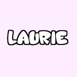 Coloriage pr&eacute;nom LAURIE
